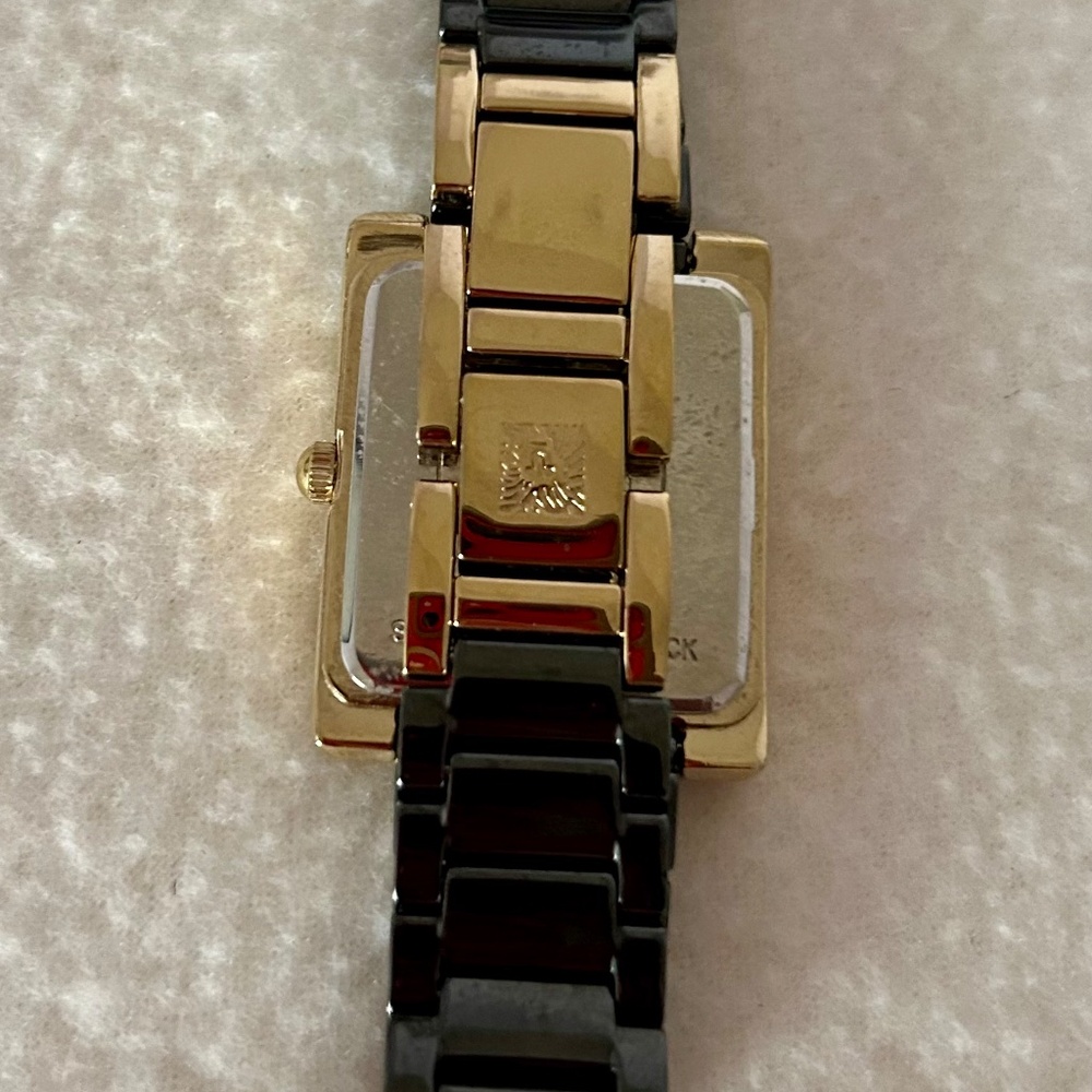 Anne Klein Ceramic Band Rectangular Face Watch, N… - image 2
